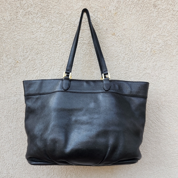 TORI BURCH Michele Tote Shoulder Bag Large Double Handle Pebbled Leather - Picture 3 of 11